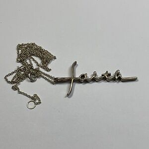 Sterling Silver Faith Cross Necklace. 19.75”, 21.75” & 23.75” long